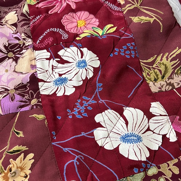 ⭐️ VINTAGE Patchwork Quilted Grandma Core Medium Weight Lined Jacket Coat NWT - Picture 9 of 12